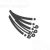 Optical fiber flat glyph icons. Network connection, computer wire, cable bobbin, data transfer. Signs for electronics store, internet services. Solid silhouette pixel perfect 64x64.